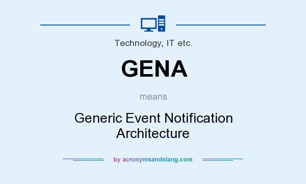 What does GENA mean? It stands for Generic Event Notification Architecture