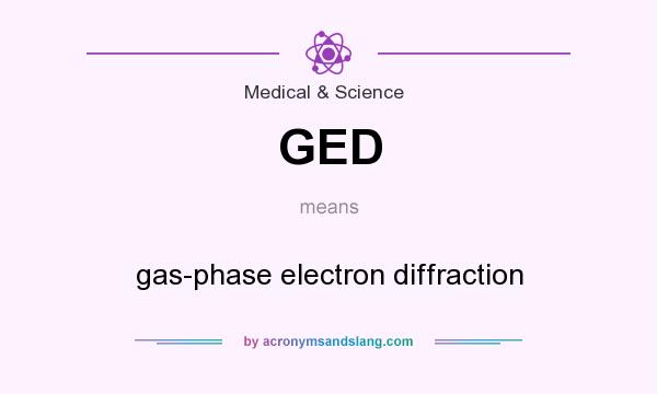 What does GED mean? It stands for gas-phase electron diffraction