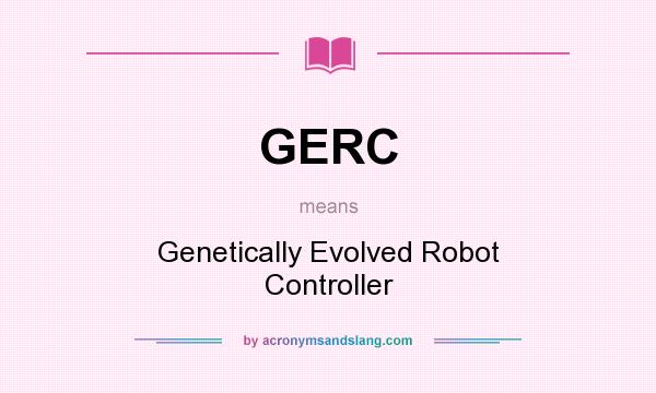 What does GERC mean? It stands for Genetically Evolved Robot Controller