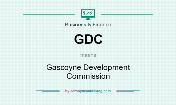 What does GDC mean? It stands for Gascoyne Development Commission
