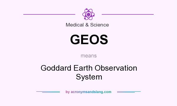 What does GEOS mean? It stands for Goddard Earth Observation System
