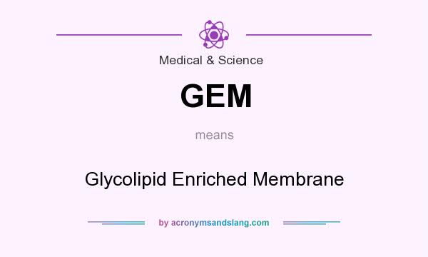 What does GEM mean? It stands for Glycolipid Enriched Membrane