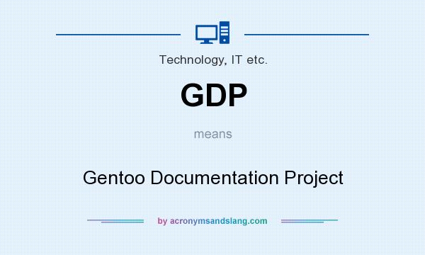 What does GDP mean? It stands for Gentoo Documentation Project