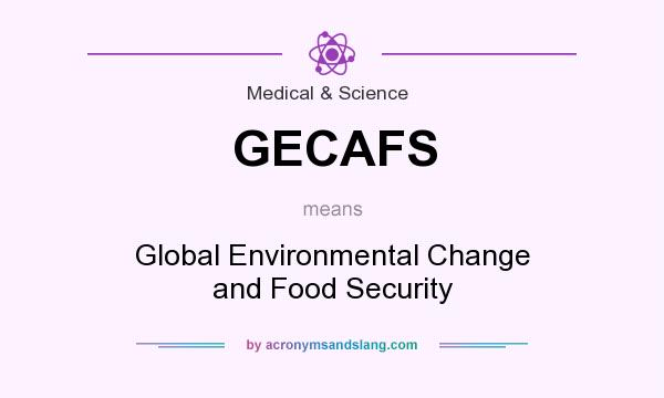 What does GECAFS mean? It stands for Global Environmental Change and Food Security