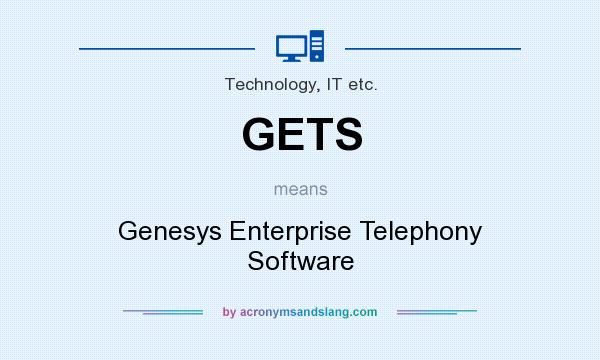 What does GETS mean? It stands for Genesys Enterprise Telephony Software