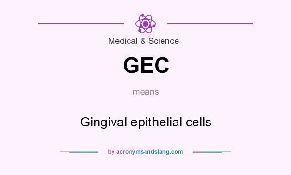 What does GEC mean? It stands for Gingival epithelial cells