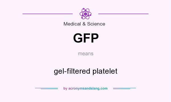 What does GFP mean? It stands for gel-filtered platelet