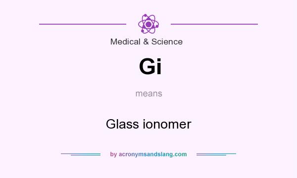 What does Gi mean? It stands for Glass ionomer