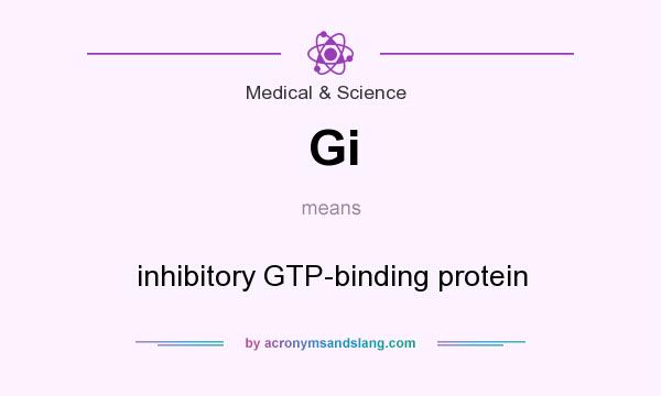 What does Gi mean? It stands for inhibitory GTP-binding protein