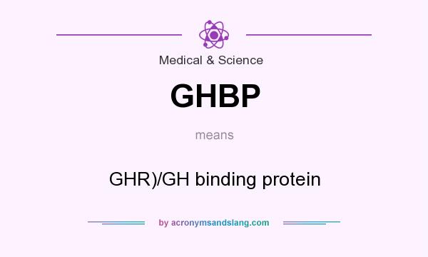 What does GHBP mean? It stands for GHR)/GH binding protein