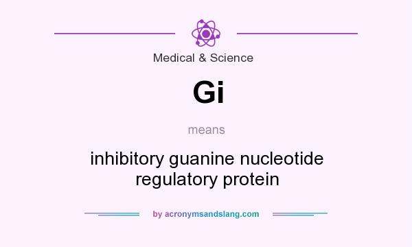 What does Gi mean? It stands for inhibitory guanine nucleotide regulatory protein