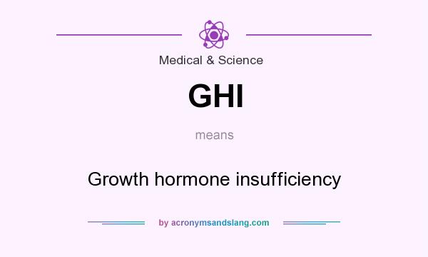 What does GHI mean? It stands for Growth hormone insufficiency