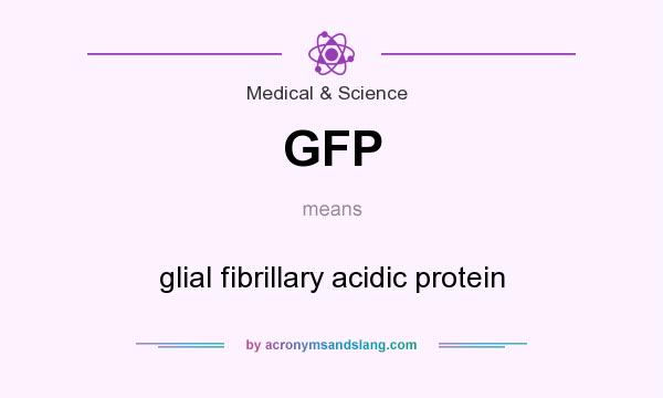What does GFP mean? It stands for glial fibrillary acidic protein