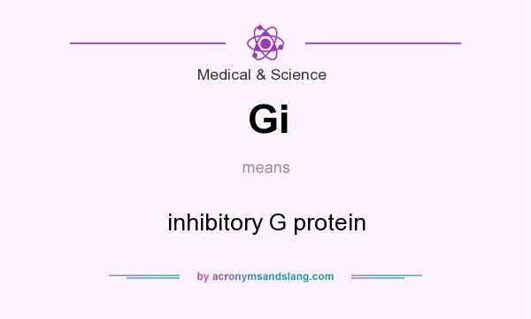 What does Gi mean? It stands for inhibitory G protein