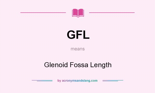 What does GFL mean? It stands for Glenoid Fossa Length