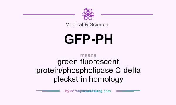 What does GFP-PH mean? It stands for green fluorescent protein/phospholipase C-delta pleckstrin homology