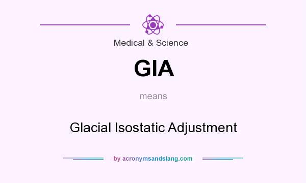 What does GIA mean? It stands for Glacial Isostatic Adjustment