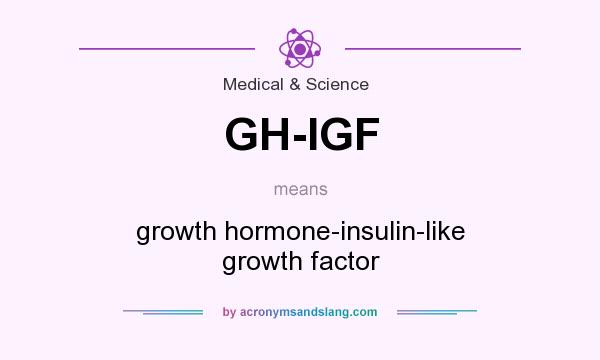 What does GH-IGF mean? It stands for growth hormone-insulin-like growth factor