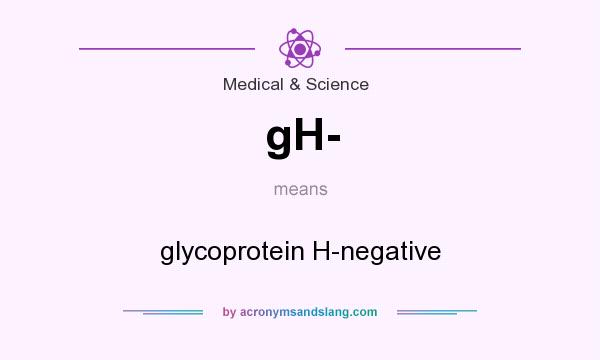 What does gH- mean? It stands for glycoprotein H-negative