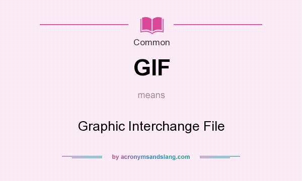 What does GIF mean? It stands for Graphic Interchange File