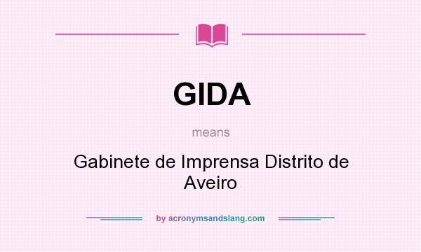 What does GIDA mean? It stands for Gabinete de Imprensa Distrito de Aveiro