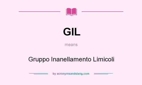 What does GIL mean? It stands for Gruppo Inanellamento Limicoli