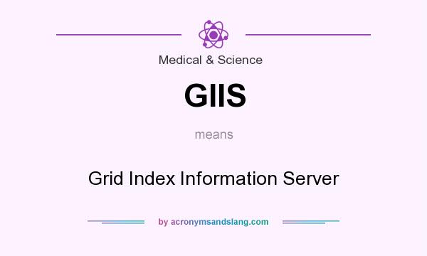 What does GIIS mean? It stands for Grid Index Information Server