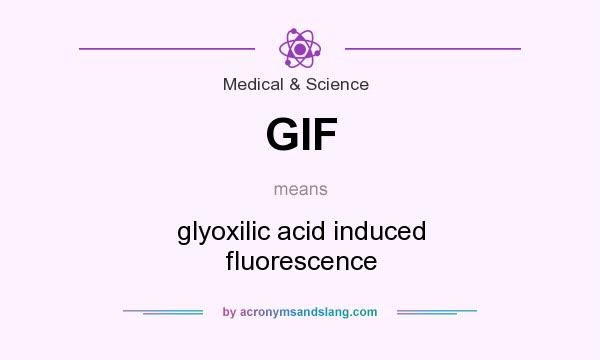 What does GIF mean? It stands for glyoxilic acid induced fluorescence