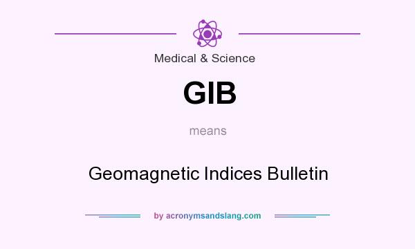 What does GIB mean? It stands for Geomagnetic Indices Bulletin