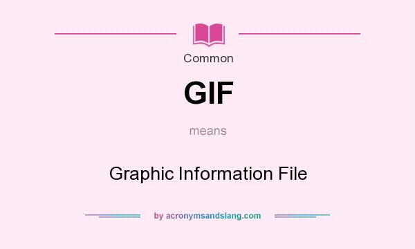 What does GIF mean? It stands for Graphic Information File