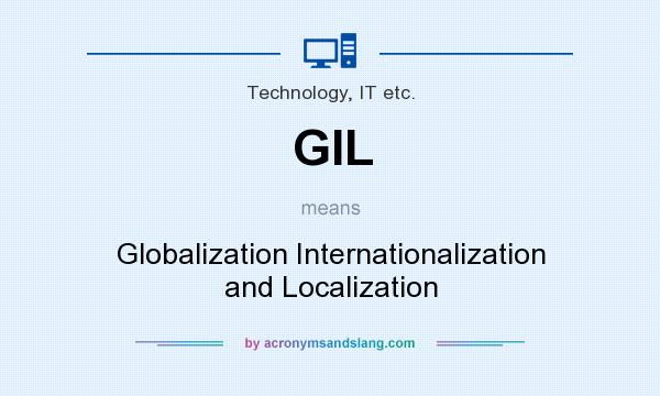 What does GIL mean? It stands for Globalization Internationalization and Localization