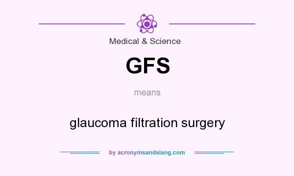 What does GFS mean? It stands for glaucoma filtration surgery