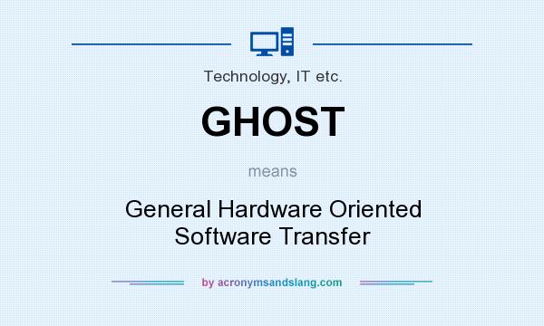 What does GHOST mean? It stands for General Hardware Oriented Software Transfer