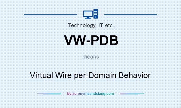 What does VW-PDB mean? It stands for Virtual Wire per-Domain Behavior