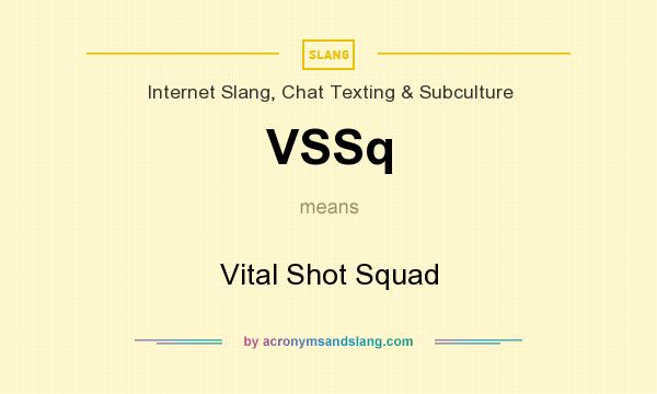 What does VSSq mean? It stands for Vital Shot Squad