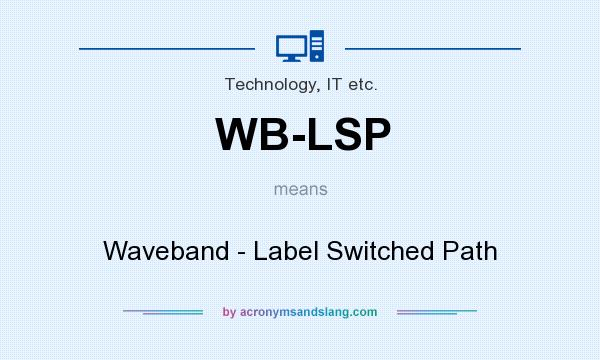 What does WB-LSP mean? It stands for Waveband - Label Switched Path