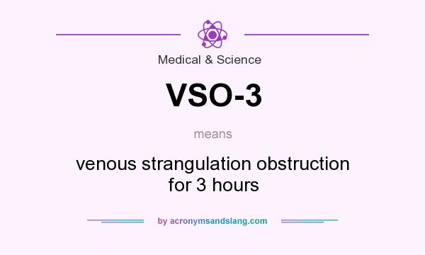 What does VSO-3 mean? It stands for venous strangulation obstruction for 3 hours
