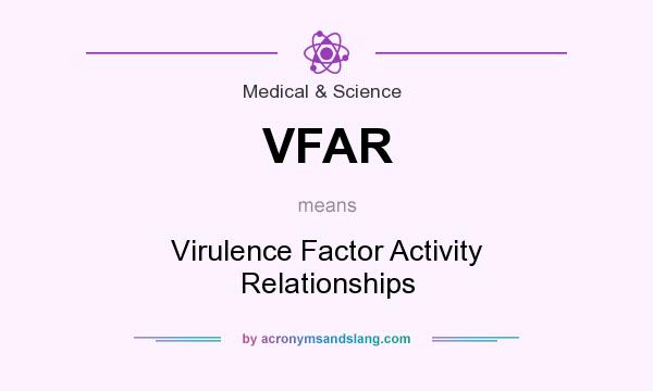 What does VFAR mean? It stands for Virulence Factor Activity Relationships