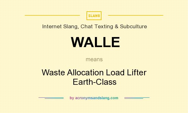 What does WALLE mean? It stands for Waste Allocation Load Lifter Earth-Class