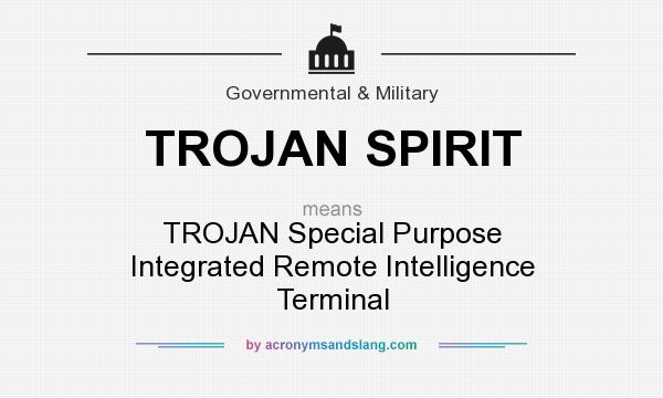 What does TROJAN SPIRIT mean? It stands for TROJAN Special Purpose Integrated Remote Intelligence Terminal