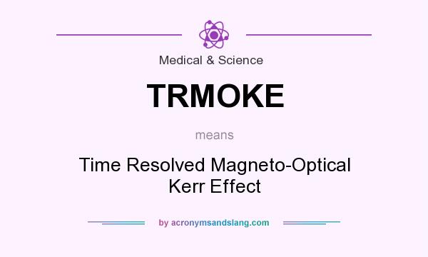 What does TRMOKE mean? It stands for Time Resolved Magneto-Optical Kerr Effect