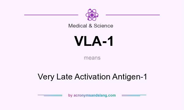 What does VLA-1 mean? It stands for Very Late Activation Antigen-1