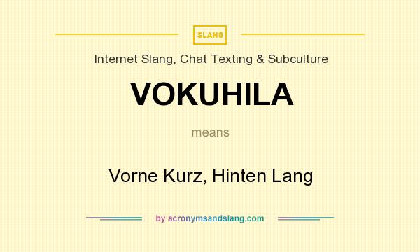 What does VOKUHILA mean? It stands for Vorne Kurz, Hinten Lang
