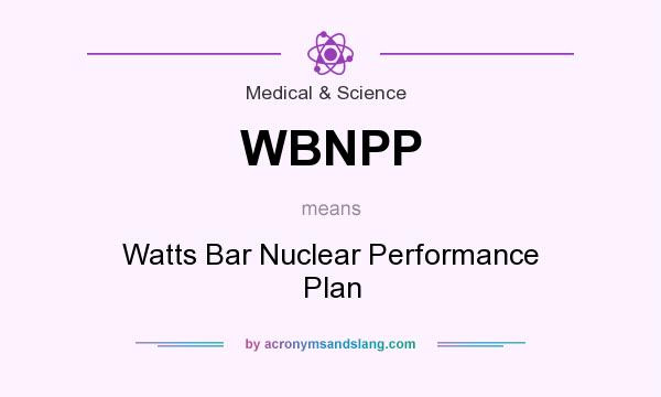 What does WBNPP mean? It stands for Watts Bar Nuclear Performance Plan