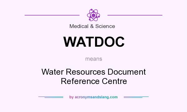 What does WATDOC mean? It stands for Water Resources Document Reference Centre