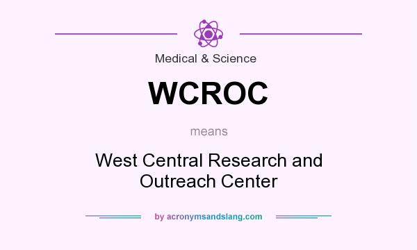 What does WCROC mean? It stands for West Central Research and Outreach Center