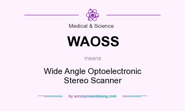 What does WAOSS mean? It stands for Wide Angle Optoelectronic Stereo Scanner