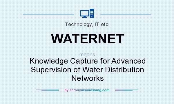 What does WATERNET mean? It stands for Knowledge Capture for Advanced Supervision of Water Distribution Networks