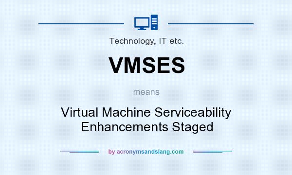 What does VMSES mean? It stands for Virtual Machine Serviceability Enhancements Staged