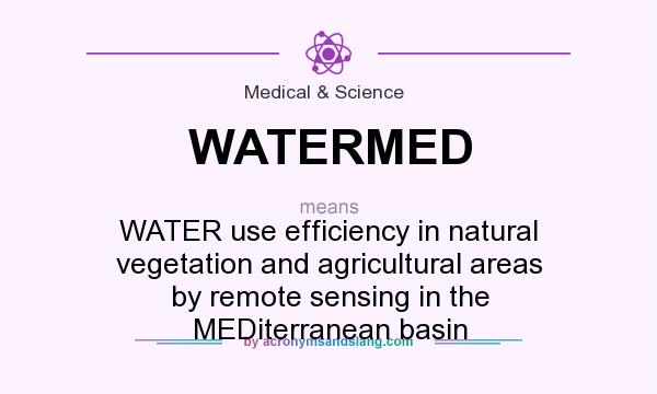 What does WATERMED mean? It stands for WATER use efficiency in natural vegetation and agricultural areas by remote sensing in the MEDiterranean basin